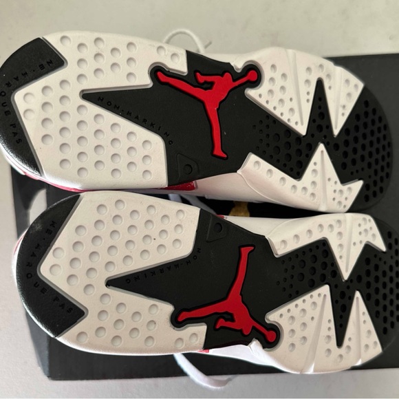 Jordan 6 Retro Ps Red Oreo 1y - Picture 5 of 7